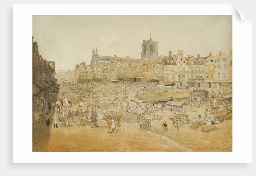 The Market Place, Norwich, taken from Mr Cooper's, 1807 by John Sell Cotman