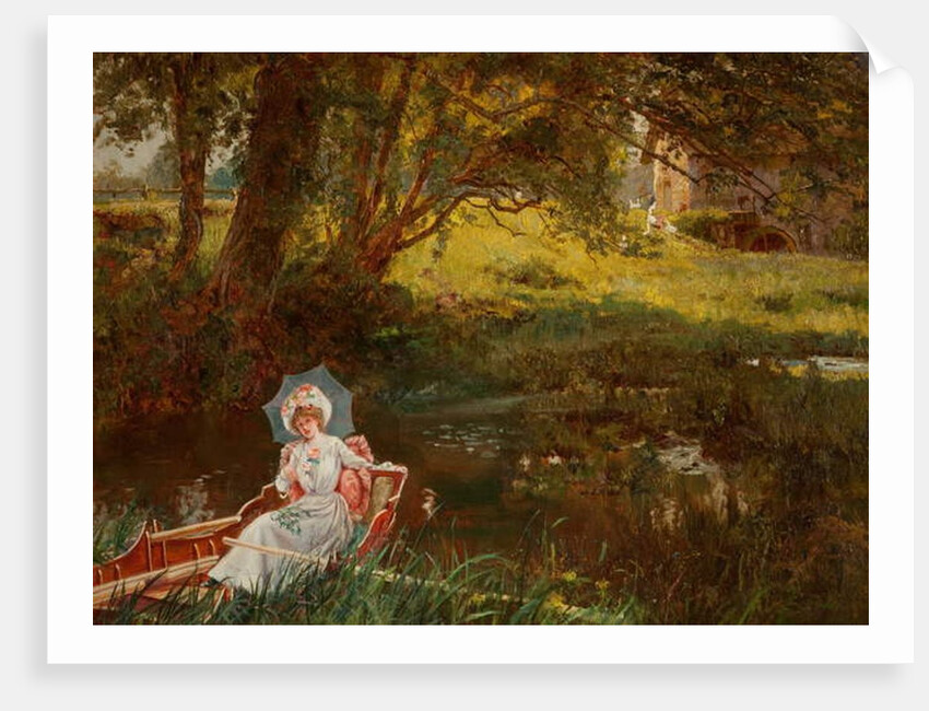 Lady in a Punt by Henry John Yeend King