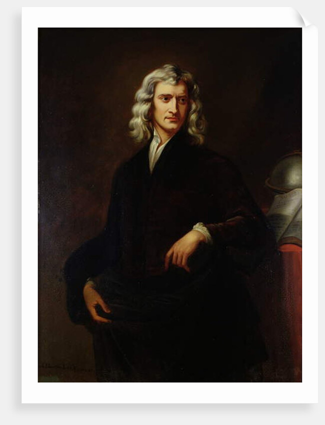 Portrait of Sir Isaac Newton 1847 by Goldschmit