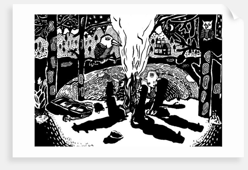 fire in the woods, 2014 by Pat Macdonald