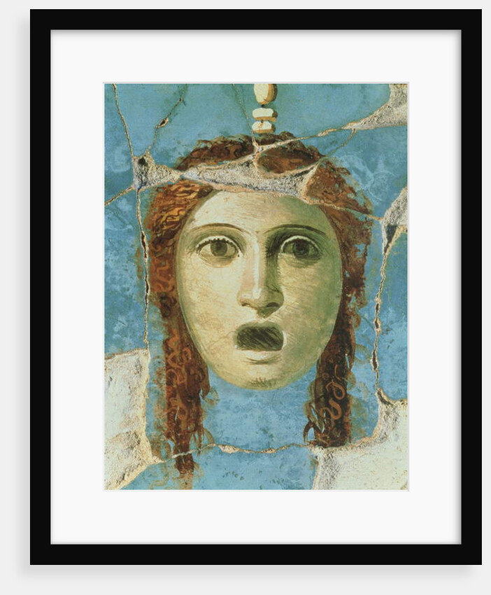 Wall painting of a female head, Pompeii, 1st century AD by Roman Roman
