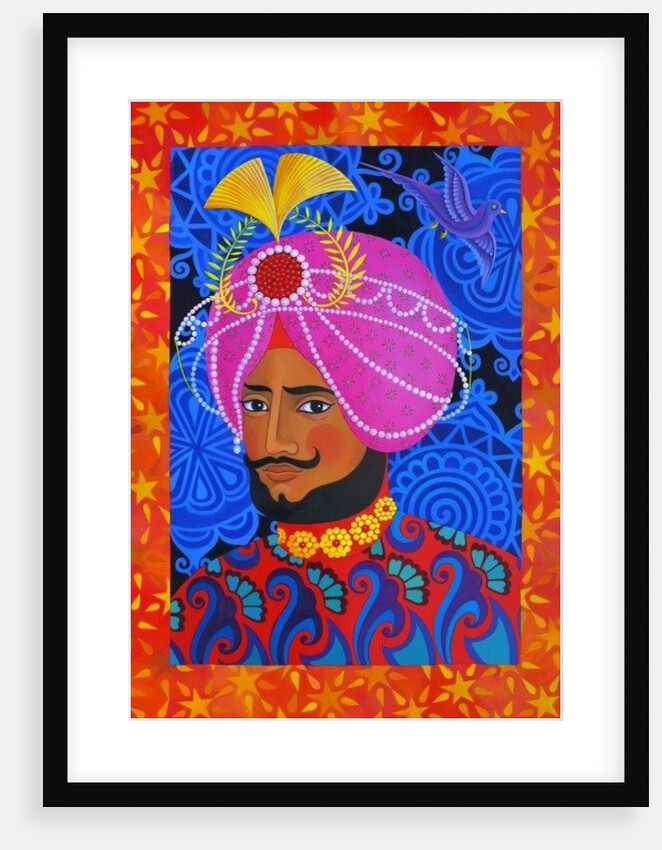 Maharaja with Pink Turban, 2012 by Jane Tattersfield