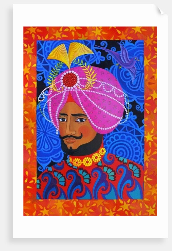 Maharaja with Pink Turban, 2012 by Jane Tattersfield