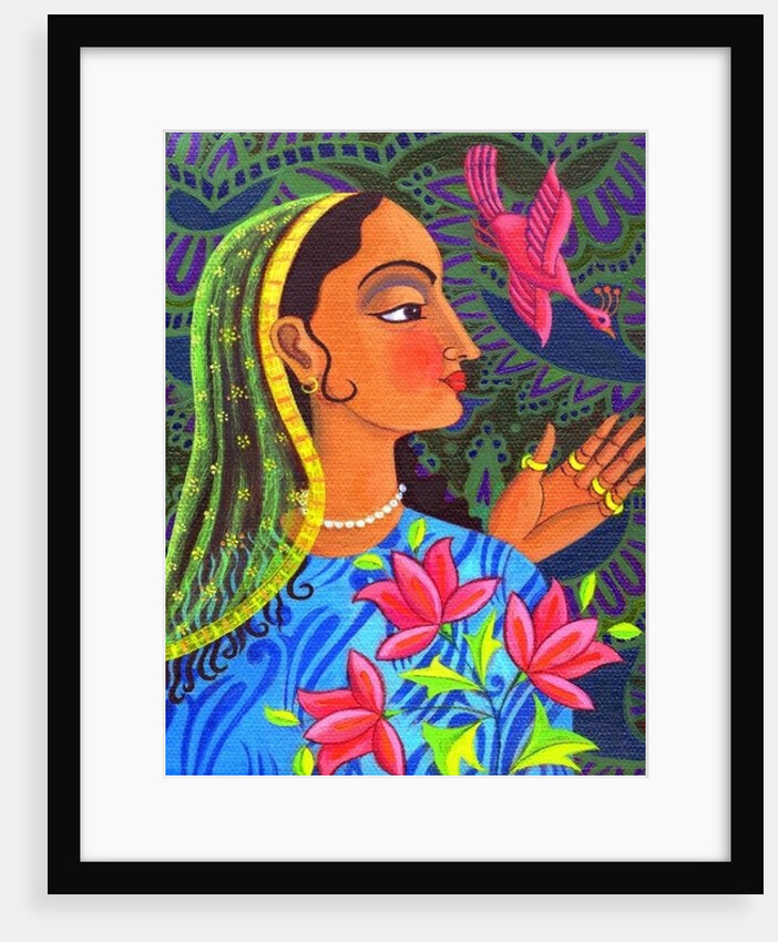 Maharani with magenta bird, 2011 by Jane Tattersfield