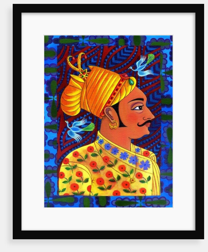 Maharaja with blue birds, 2011 by Jane Tattersfield