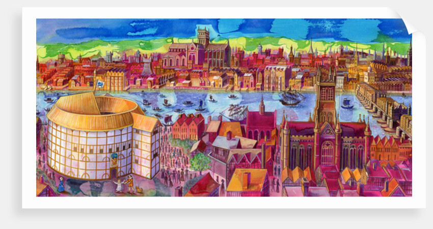 Shakespeare's Globe Theatre on the Southbank, 2006 by Jane Tattersfield