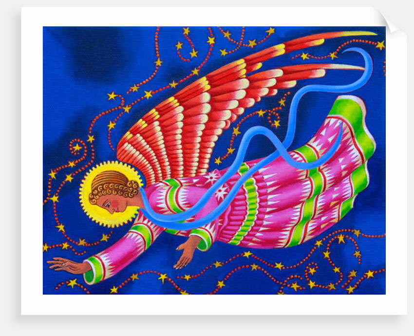 Angel with red wings, 2018 by Jane Tattersfield