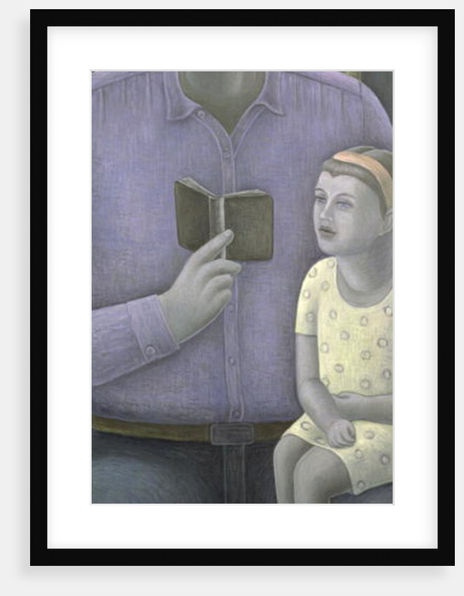 Man reading to Girl by Ruth Addinall