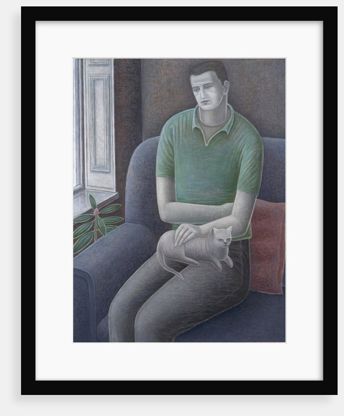 Young Man with Cat, 2008 by Ruth Addinall