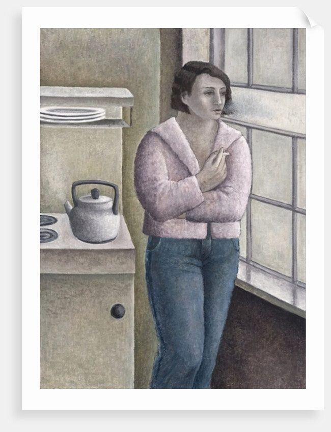 Woman Smoking at Window, 1996 by Ruth Addinall