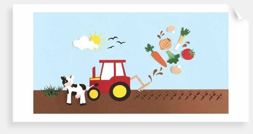 Farmyard, 2016 paper by Isobel Barber