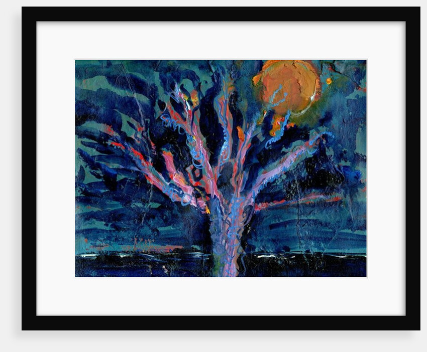 Tree and Strawberry Moon, 2016 by Gigi Sudbury