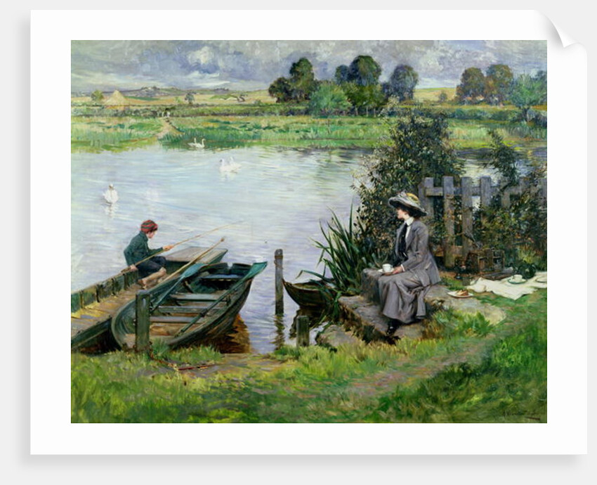 The Thames at Benson, 1912 by Albert Chevallier Tayler