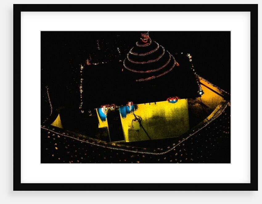 Bandra Temple at Night, 2015 by Joy Lions