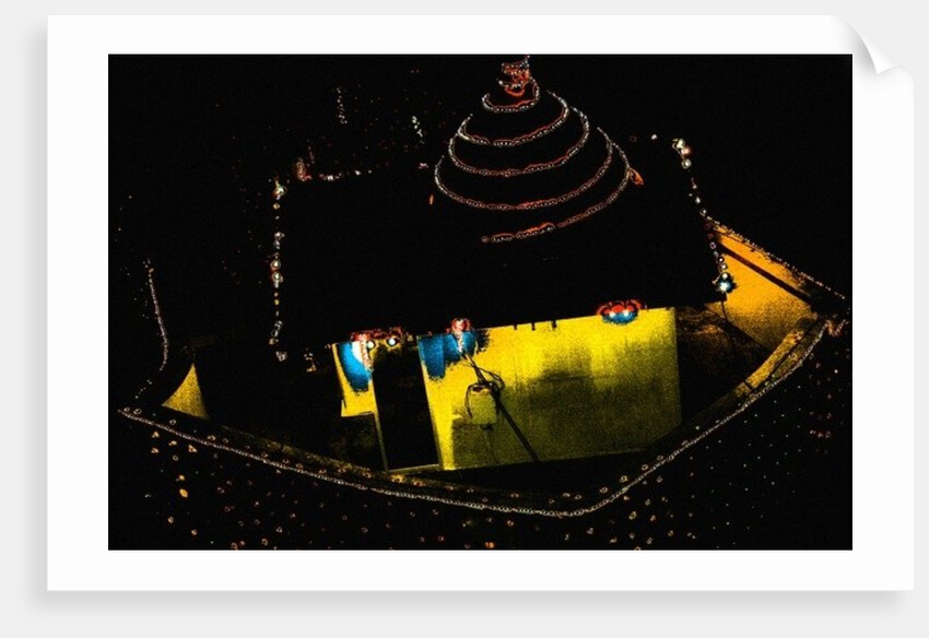 Bandra Temple at Night, 2015 by Joy Lions