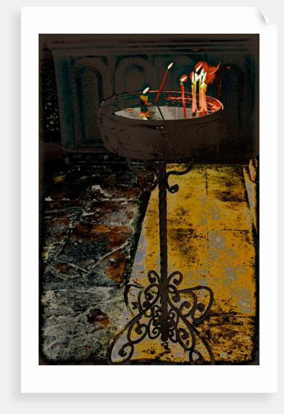 Devotional Candles; from the series Church of the Holy Sepulchre, 2016 by Joy Lions