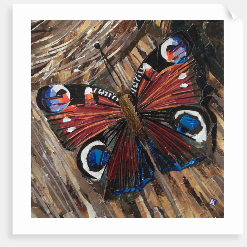 Awaken Peacock Butterfly On Woodpile, 2016 by Kirstie Adamson