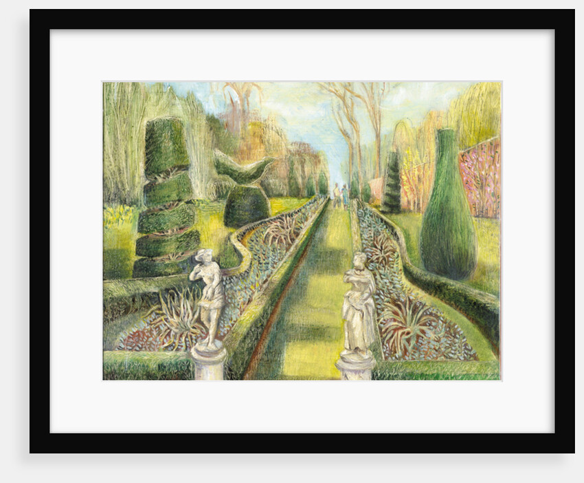 The Long Garden, Cliveden, Statues, 2002 by Mary Kuper