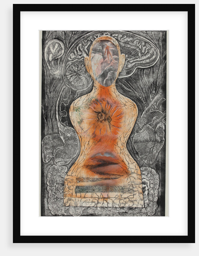 Big red flowers: Happiness, 2017 by Mary Kuper