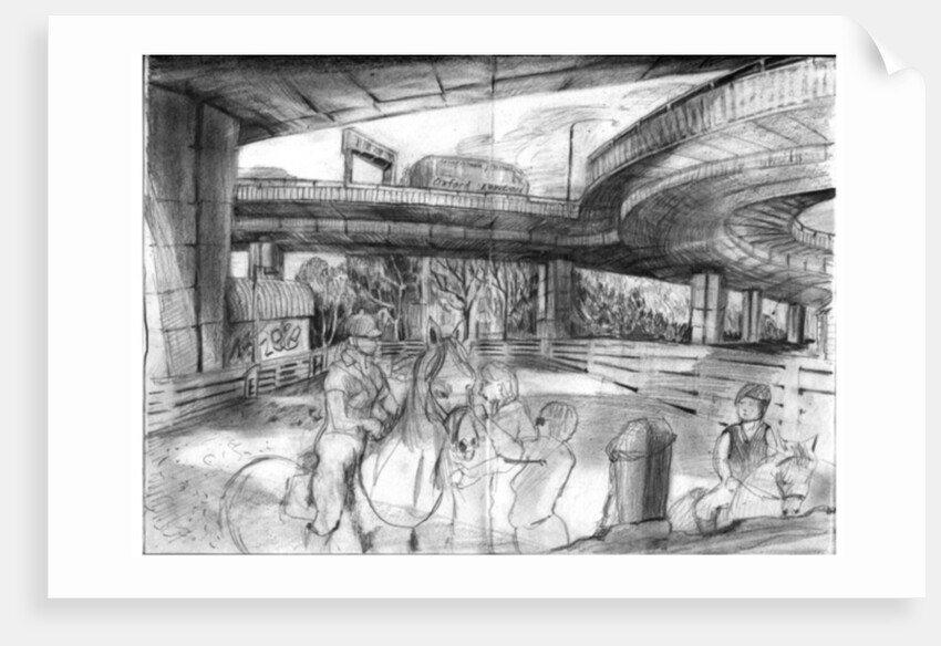 Horseriding under the Westway, 2009 by Mary Kuper