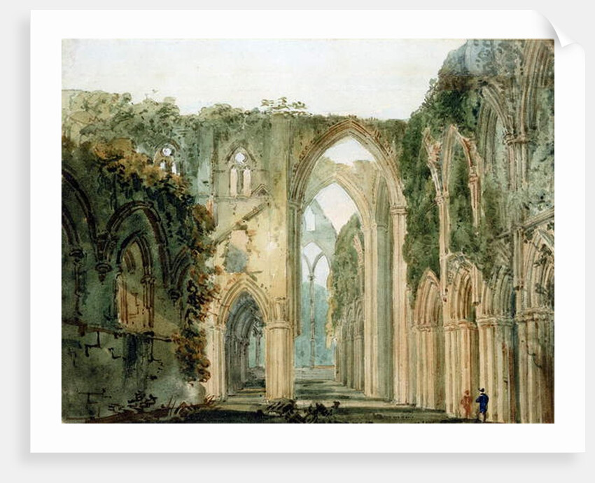 Interior of Tintern Abbey by Thomas Girtin