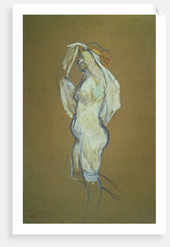 Woman Lifting her Shirt, 1896 by Henri de Toulouse-Lautrec