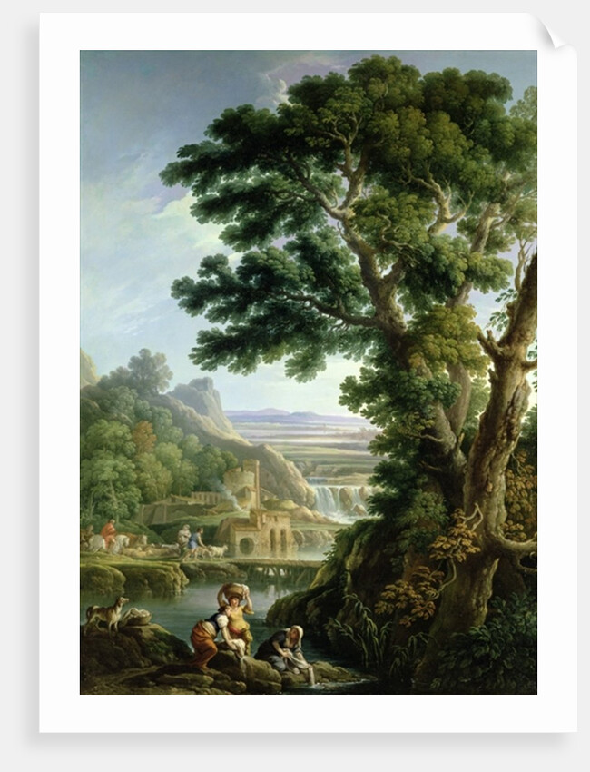 A Landscape in Latium with Washerwomen by Andrea Locatelli