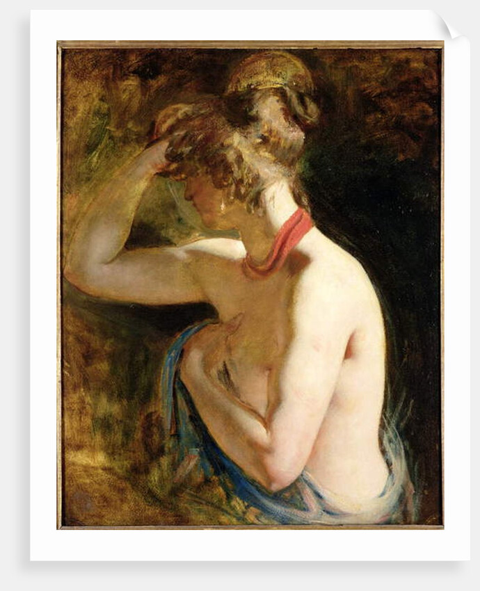 Half length nude, right arm raised to head, c.1828-30 by William Etty