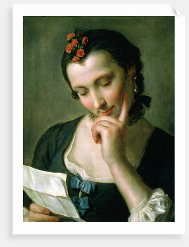 A Young Woman reading a Love Letter by Pietro Antonio Rotari