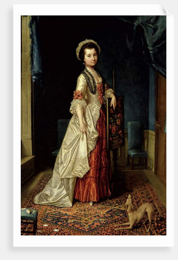 Portrait of a young Girl in an Elegant Interior by Strickland Lowry