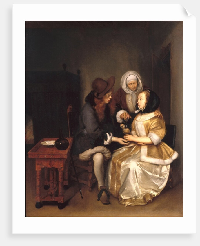 An Interior with a Couple and a Procuress: The Glass of Lemonade by Gerard Terborch