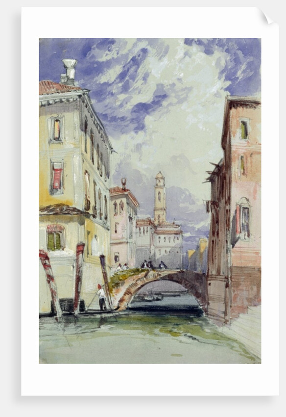 A Side Canal, Venice, 1892 by William Callow