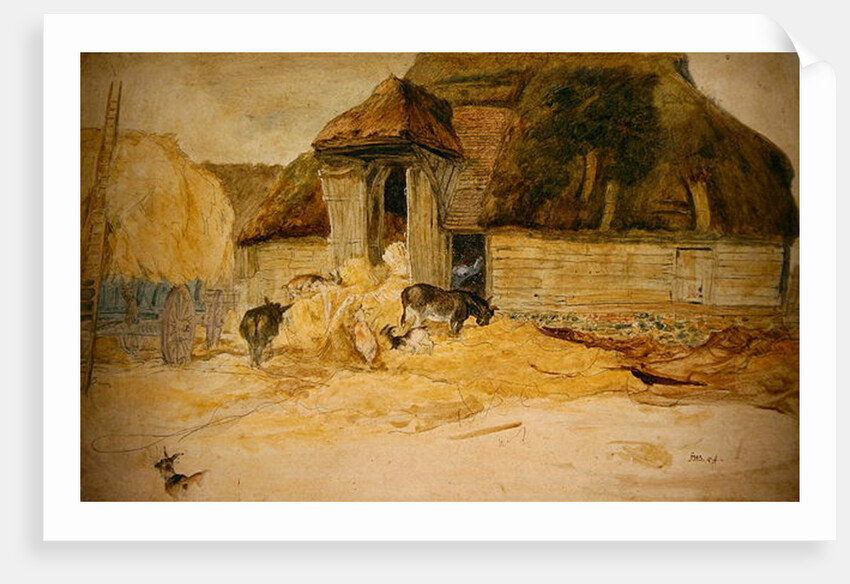 Animals Before a Thatched Barn by James Ward