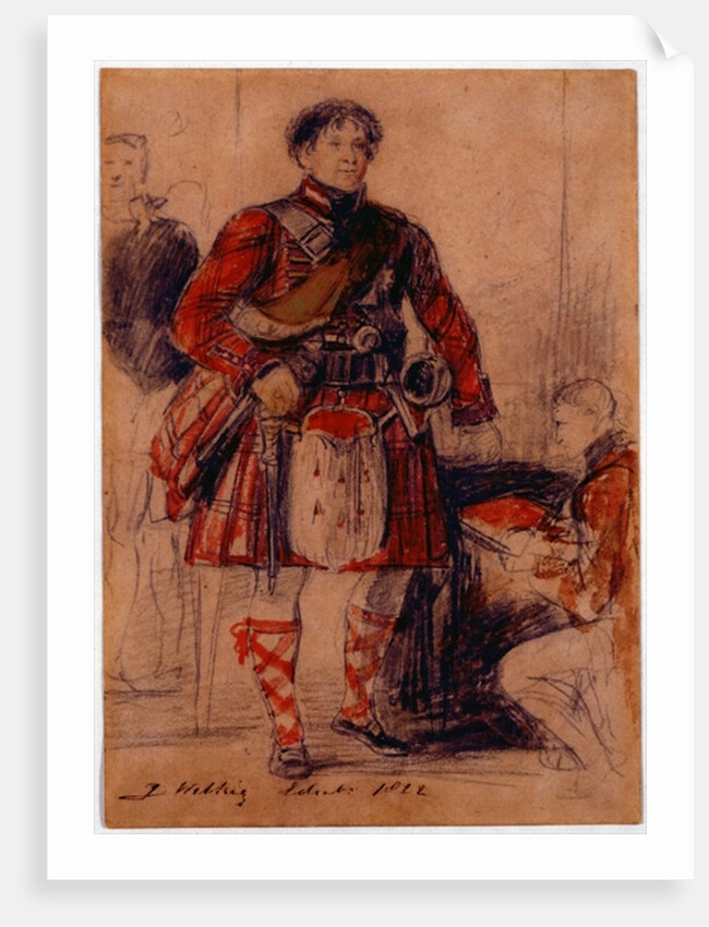 George IV in Highland Dress at the Palace of Holyrood, 1822 by David Wilkie