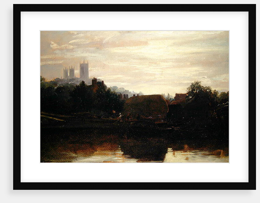 A View of Lincoln from the Foss Dyke, Dawn by Peter de Wint
