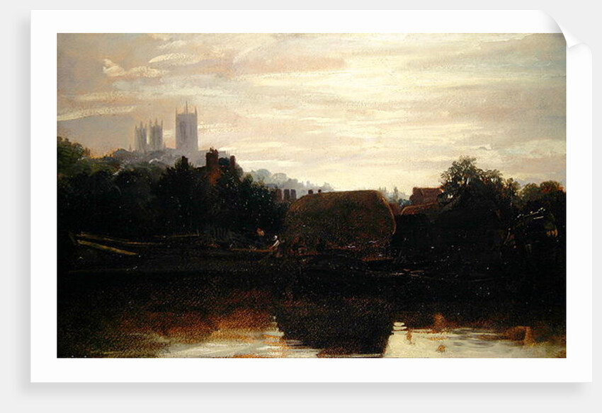 A View of Lincoln from the Foss Dyke, Dawn by Peter de Wint