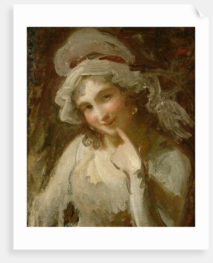 Study of a Smiling Young Woman by George Romney