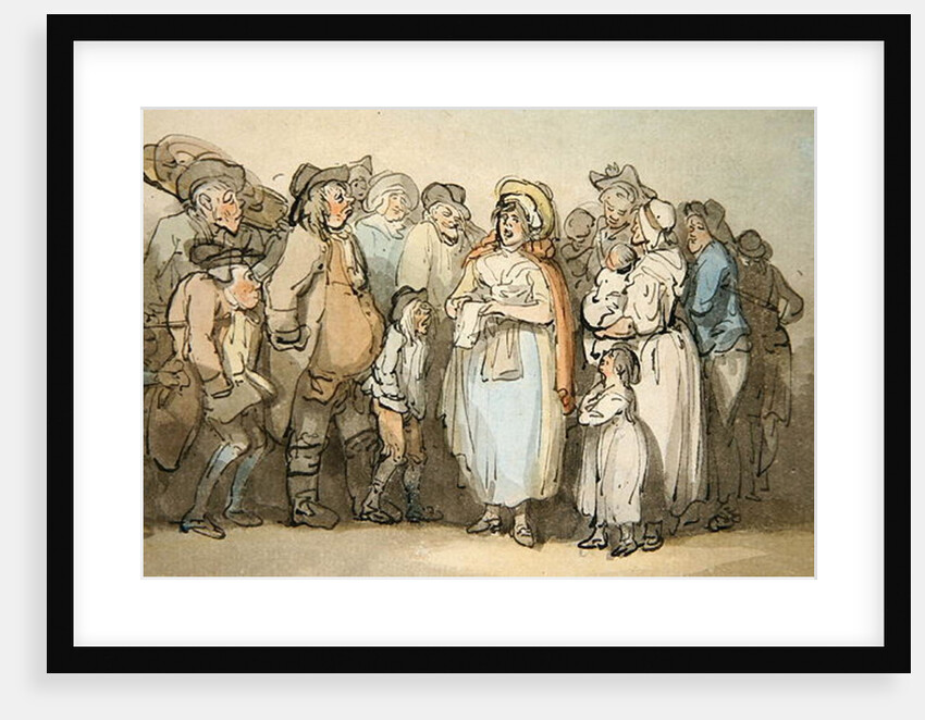 The Ballad Singer by Thomas Rowlandson