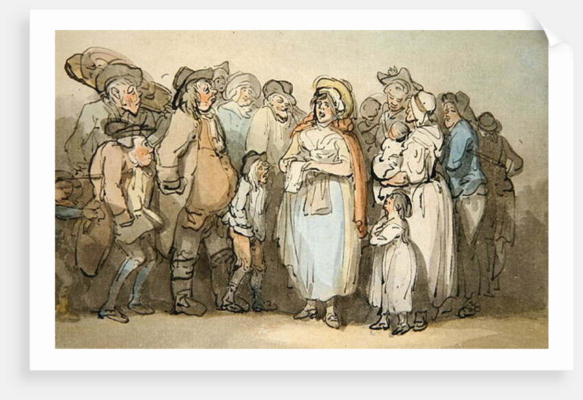The Ballad Singer by Thomas Rowlandson
