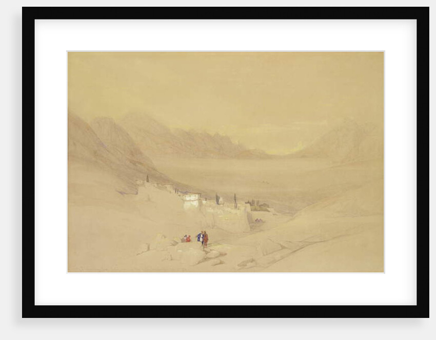 The Convent of St. Catherine, Mount Sinai, looking towards the Plain of the Encampment, 1839 by David Roberts