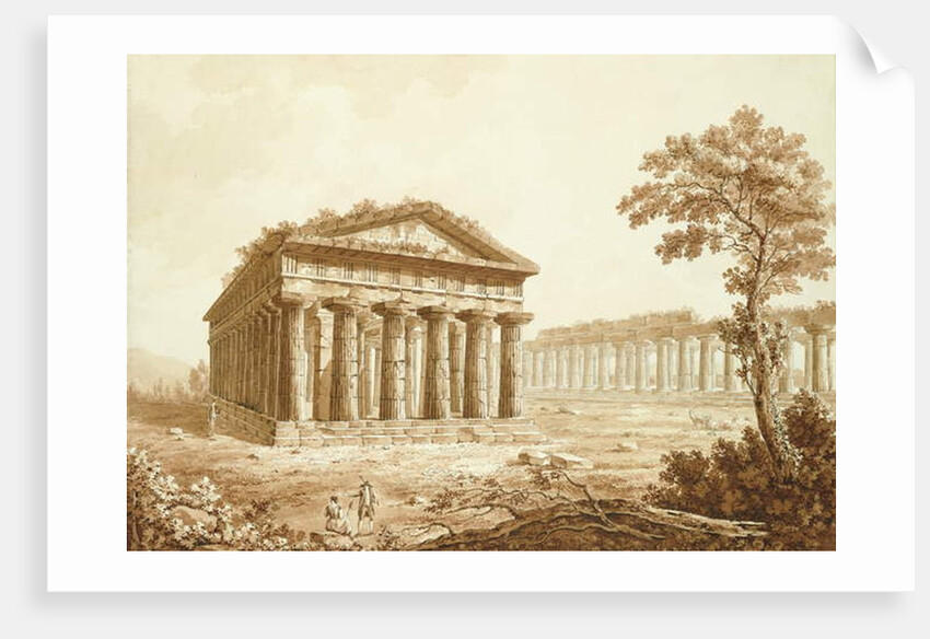 The Temple of Neptune and the Basilica at Paestum by Franz Kaisermaan