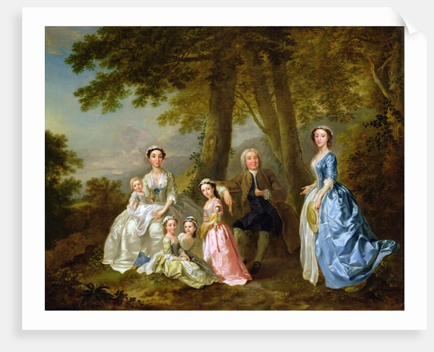 Samuel Richardson seated with his second family by Francis Hayman