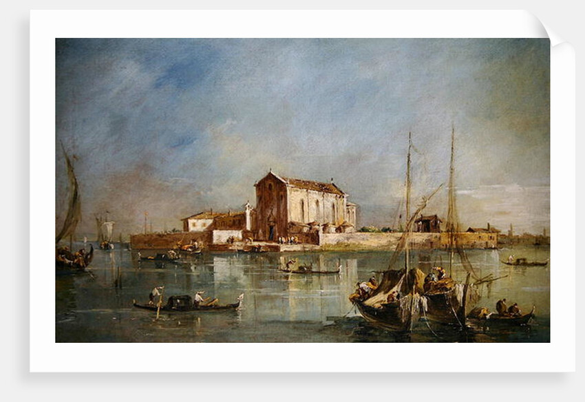 The Island of San Cristoforo della Pace, Murano by Francesco Guardi