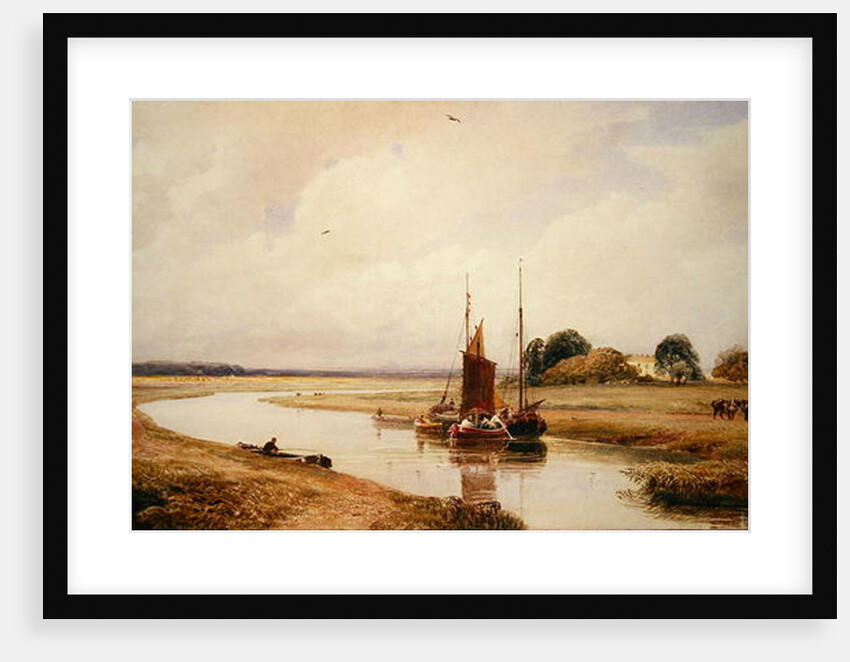 Langrick Ferry on the River Witham near Boston, Lincolnshire by Peter de Wint