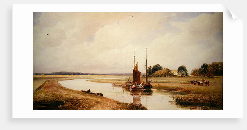 Langrick Ferry on the River Witham near Boston, Lincolnshire by Peter de Wint