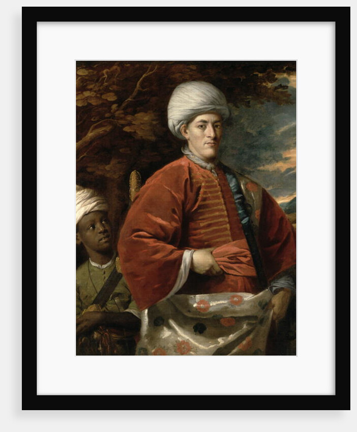 Portrait of a Gentleman in Oriental Dress with an Oriental Pageboy by Benjamin Wilson