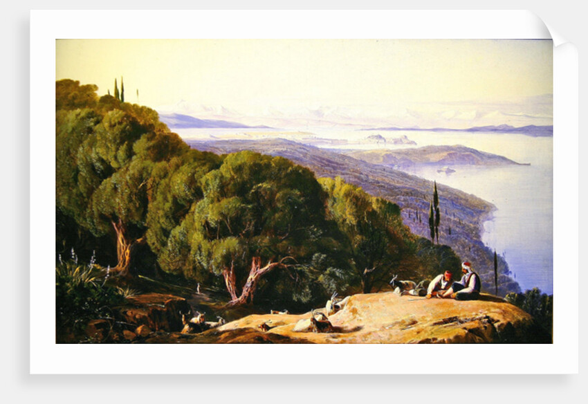 Corfu from the Hill of Gastouri, 1857-58 by Edward Lear