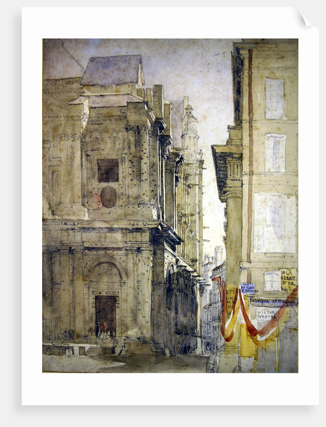 St. Eustache, 1829 by David Cox