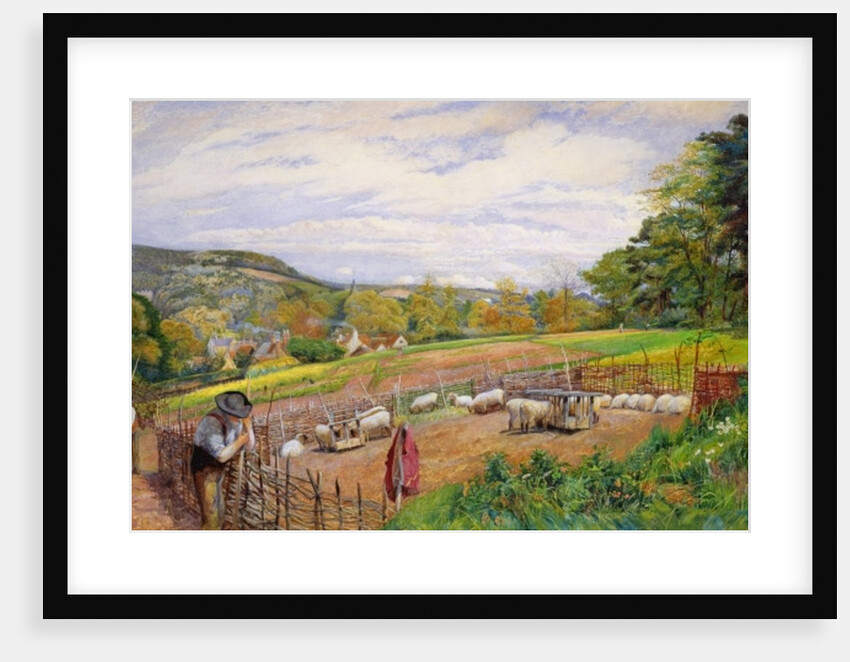 Mending the Sheep Pen, 1858 by William Henry Millais