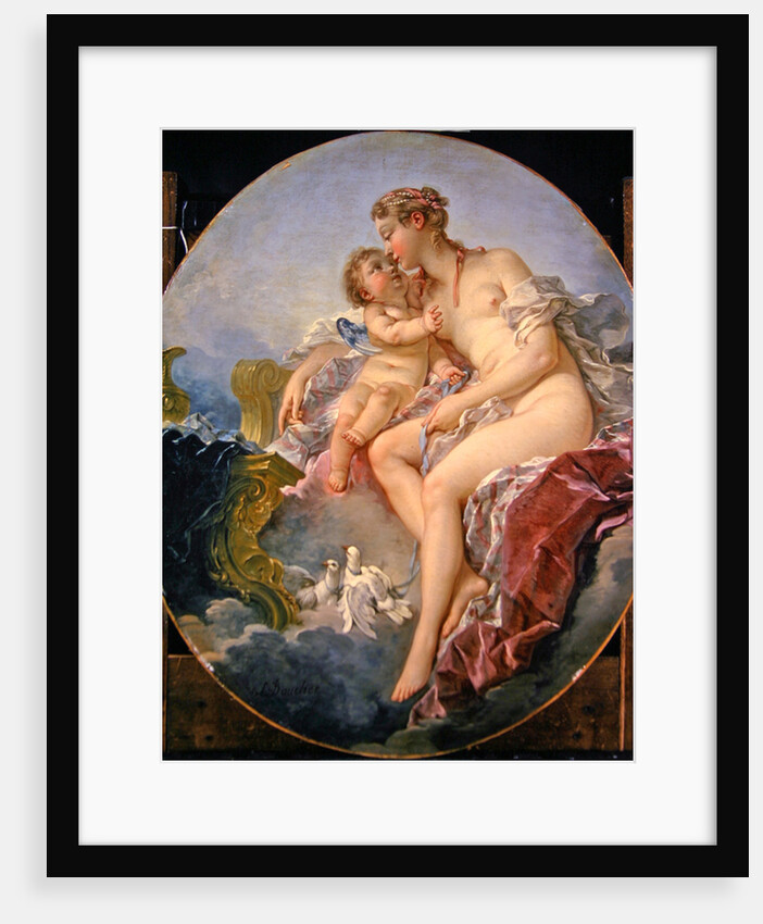 Cupid Caressing Venus by Francois Boucher